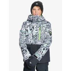 Quiksilver Mission Printed Block Snow Jacket Kids Boys