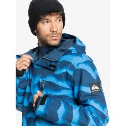 Quiksilver Mission Printed Snow Jacket Mens -lightweight raincoat shop 3005320 341 4